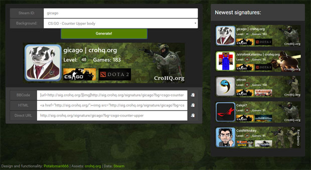 Steam Sig Update